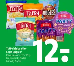 Coop 365 Taffel chips eller Lays Bugles* tilbud