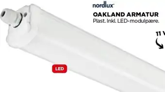 jem & fix Nordlux Oakland Armatur Plast.Inkl LED-Modulpære 22 W- L:125xB:6,3 Cm tilbud