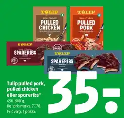 Coop 365 Tulip pulled pork / pulled chicken / spareribs tilbud