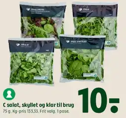 Coop 365 C salat, skyllet og klar til brug tilbud
