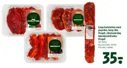 Coop 365 Coop koteletter og ribsteaks (flere varianter) tilbud