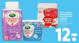 Coop 365 Karolines Køkken madlavningsfløde / Creme Fraiche / Coop dansk piskefløde tilbud