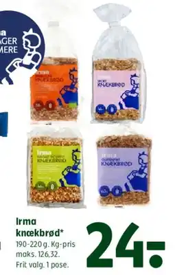 Coop 365 Irma knækbrød tilbud