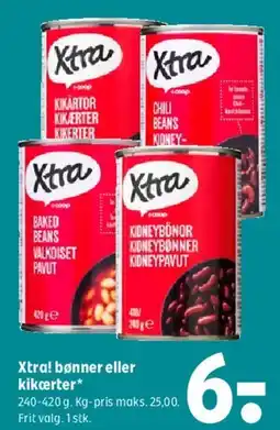 Coop 365 Xtra! bønner eller kikærter tilbud
