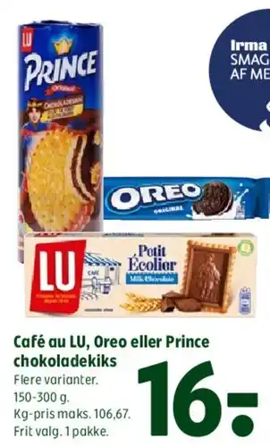 Coop 365 Café au LU, Oreo eller Prince chokoladekiks tilbud
