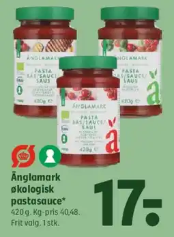 Coop 365 Änglamark økologisk pastasauce tilbud