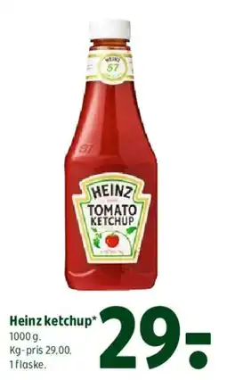 Coop 365 Heinz ketchup tilbud