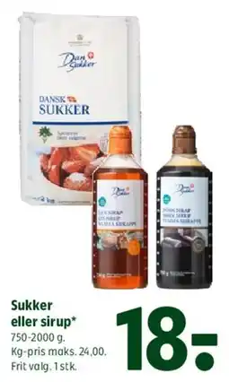 Coop 365 Sukker eller sirup tilbud