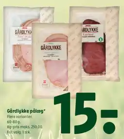 Coop 365 Gårdlykke pålæg tilbud