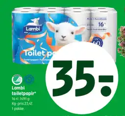 Coop 365 Lambi toiletpapir* tilbud