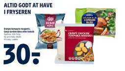 Coop 365 Danpo tempura nuggets, Coop cordon bleu eller kebab tilbud