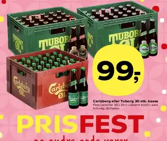 Carlsberg eller Tuborg 30 stk. kasse