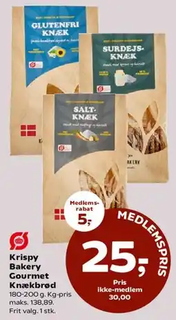 SuperBrugsen Krispy Bakery Gourmet Knækbrød tilbud