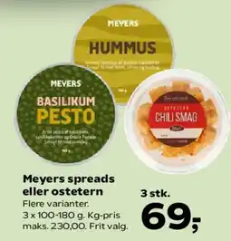 SuperBrugsen Meyers spreads eller ostetern tilbud