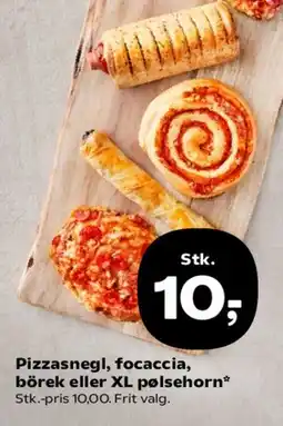 SuperBrugsen Pizzasnagl, focaccia, börek eller XL pølsehorn tilbud