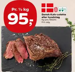 SuperBrugsen Dansk Kalv culotte eller tyndsteg tilbud