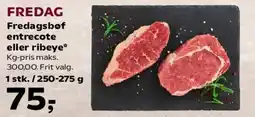 SuperBrugsen Fredagsbøf entrecote eller ribeye tilbud