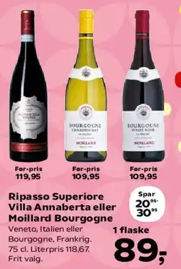 SuperBrugsen Ripasso Superiore / Villa Annaberta eller Moillard Bourgogne tilbud