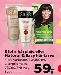 SuperBrugsen Stuhr hårpleje eller Natural & Easy hårfarve tilbud