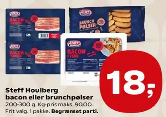 SuperBrugsen Steff Houlberg bacon eller brunchpølser tilbud