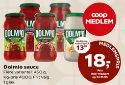 SuperBrugsen Dolmio sauce tilbud