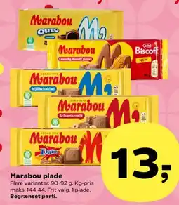 Kvickly Marabou plade tilbud