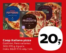 Kvickly Coop italiana pizza tilbud
