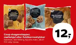 Kvickly Coop skagenslapper, molnehjul eller fuldkornsstykker tilbud