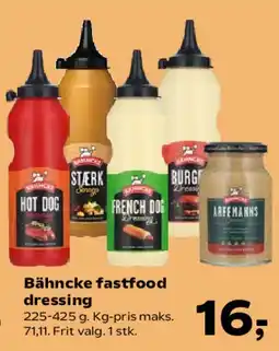 Kvickly Bähncke fastfood dressing tilbud