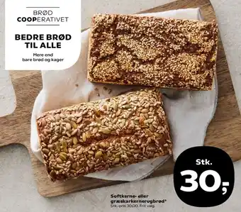Kvickly Softkerne- eller græskarkernerugbrød tilbud