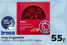 Kvickly Irma frugttærte (hindbærtærte) tilbud