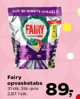 Kvickly Fairy opvasketabs tilbud