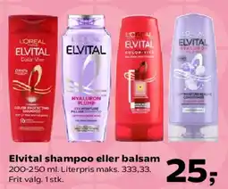 Kvickly Elvital shampoo eller balsam tilbud