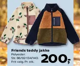 Kvickly Friends teddy jakke tilbud