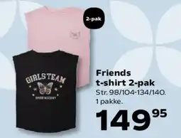 Kvickly Friends t-shirt 2-pak tilbud