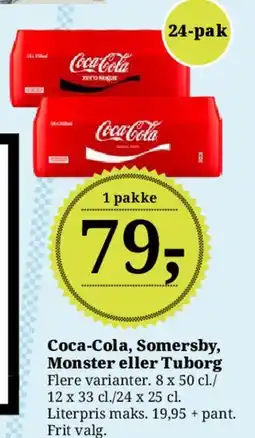 Dagli'Brugsen Coca‑Cola, Somersby, Monster eller Tuborg tilbud