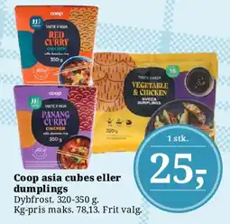 Dagli'Brugsen Coop asia cubes eller dumplings tilbud