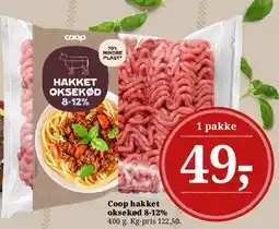 Dagli'Brugsen Coop hakket oksekød 8-12% tilbud