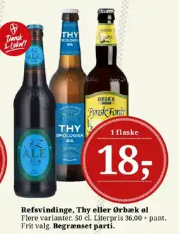 Dagli'Brugsen Refsvindinge, Thy eller Ørbæk øl tilbud