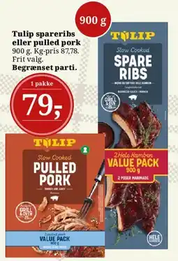 Dagli'Brugsen Tulip spareribs eller pulled pork tilbud