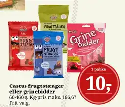 Dagli'Brugsen Castus frugtstænger eller grinebider tilbud
