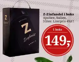 Dagli'Brugsen Z-Zinfandel i boks tilbud