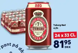 BorderShop Tuborg Rød (24 x 33 CL) tilbud
