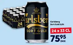 BorderShop Carlsberg Sort Guld (24 x 33 CL) tilbud