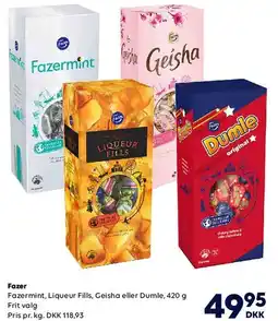 BorderShop Fazer (Fazermint, Liqueur Fills, Geisha, Dumle) tilbud
