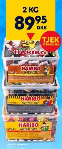 BorderShop Haribo 2 kg mix (tubs) tilbud