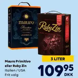 BorderShop Mauro Primitivo / Ruby Zin tilbud