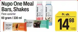 ABC Lavpris Nupo One Meal Bars, Shakes tilbud