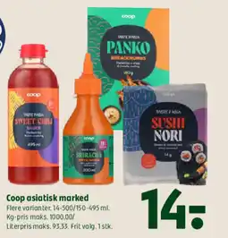 Coop 365 Coop asiatisk marked tilbud