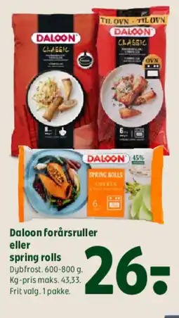 Coop 365 Daloon forårsruller eller spring rolls tilbud